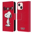 thumbnail image 1 of Head Case Designs Officially Licensed Peanuts Characters Snoopy Leather Book Wallet Case Cover Compatible with Apple iPhone 13 Mini, 1 of 6