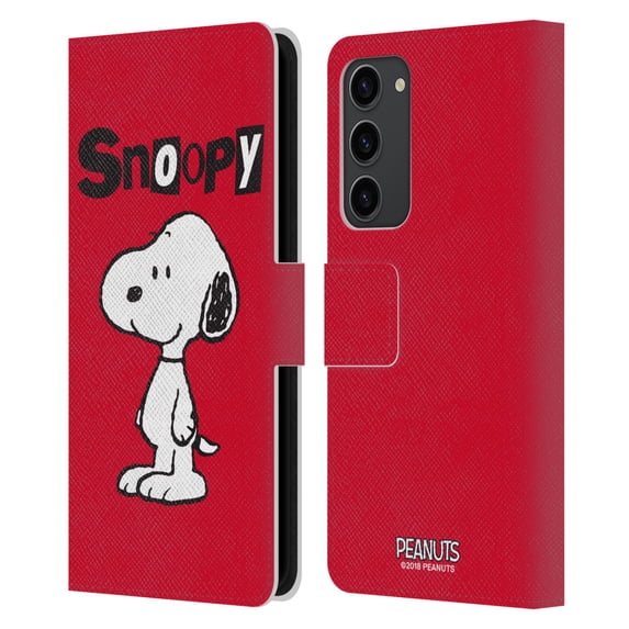 Head Case Designs Officially Licensed Peanuts Characters Snoopy Leather Book Wallet Case Cover Compatible with Samsung Galaxy S23+ 5G