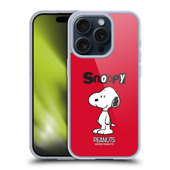 Head Case Designs Peanuts Characters Snoopy Soft Gel Case for Apple iPhone 15 Pro