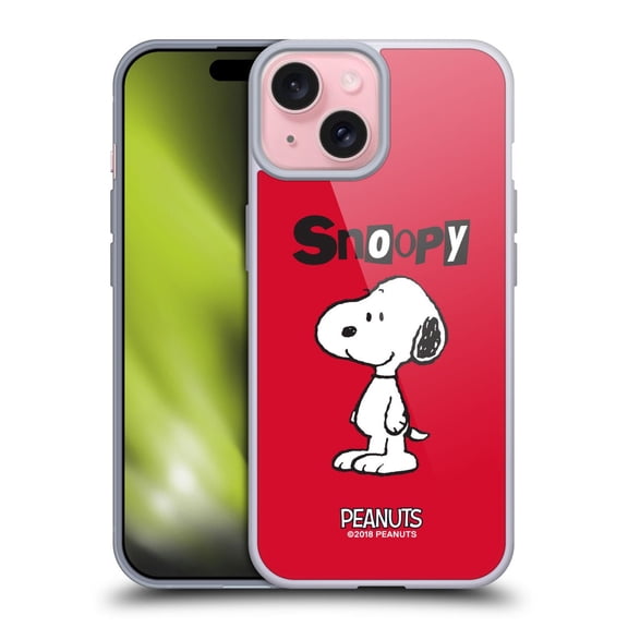 Head Case Designs Peanuts Characters Snoopy Soft Gel Case for Apple iPhone 15