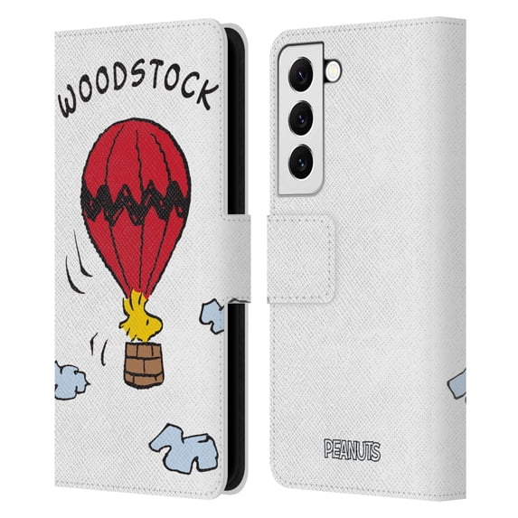 Head Case Designs Officially Licensed Peanuts Characters Woodstock Leather Book Wallet Case Cover Compatible with Samsung Galaxy S22 5G