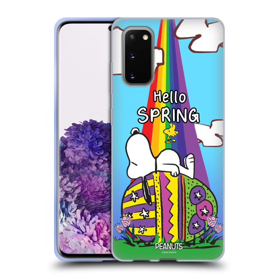 Head Case Designs Officially Licensed Peanuts Easter Spring Rainbow Soft Gel Case Compatible with Samsung Galaxy S20 / S20 5G
