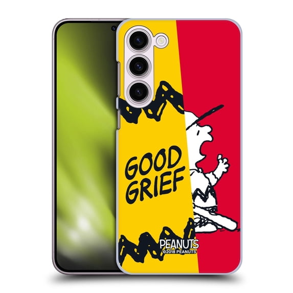 Head Case Designs Officially Licensed Peanuts Halfs And Laughs Charlie Good Grief Hard Back Case Compatible with Samsung Galaxy S23+ 5G
