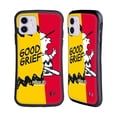 thumbnail image 1 of Head Case Designs Officially Licensed Peanuts Halfs And Laughs Charlie Good Grief Hybrid Case Compatible with Apple iPhone 11, 1 of 7