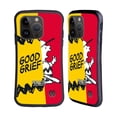 thumbnail image 1 of Head Case Designs Officially Licensed Peanuts Halfs And Laughs Charlie Good Grief Hybrid Case Compatible with Apple iPhone 15 Pro, 1 of 7