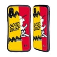 thumbnail image 1 of Head Case Designs Officially Licensed Peanuts Halfs And Laughs Charlie Good Grief Hybrid Case Compatible with Apple iPhone XR, 1 of 7