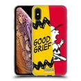 thumbnail image 1 of Head Case Designs Officially Licensed Peanuts Halfs And Laughs Charlie Good Grief Soft Gel Case Compatible with Apple iPhone XS Max, 1 of 7