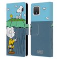 thumbnail image 1 of Head Case Designs Officially Licensed Peanuts Halfs And Laughs Charlie, Snoppy & Woodstock Leather Book Wallet Case Cover Compatible with Google Pixel 4, 1 of 6