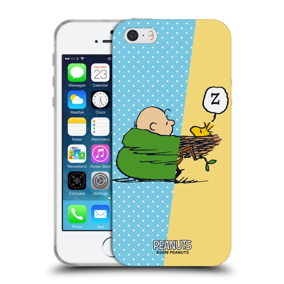 Head Case Designs Officially Licensed Peanuts Halfs And Laughs Charlie & Woodstock Nap Soft Gel Case Compatible with Apple iPhone 5 / 5s / iPhone SE 2016