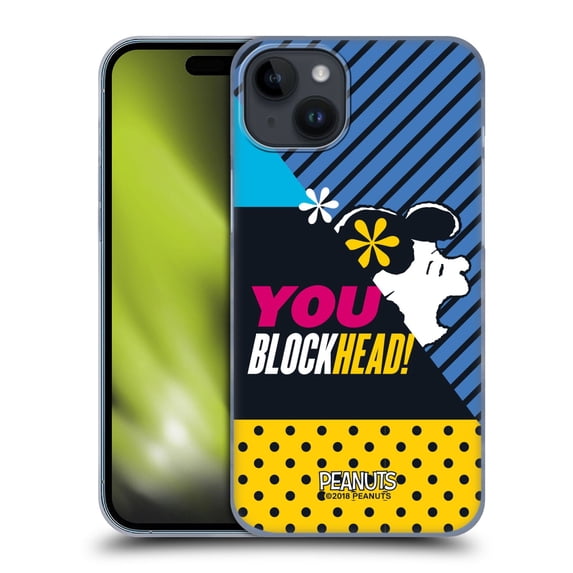 Head Case Designs Officially Licensed Peanuts Halfs And Laughs Lucy van Pelt Hard Back Case Compatible with Apple iPhone 15 Plus