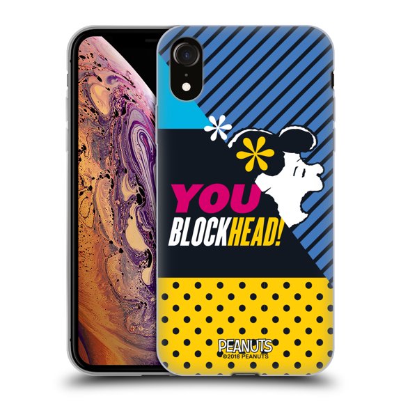 Head Case Designs Officially Licensed Peanuts Halfs And Laughs Lucy van Pelt Soft Gel Case Compatible with Apple iPhone XR
