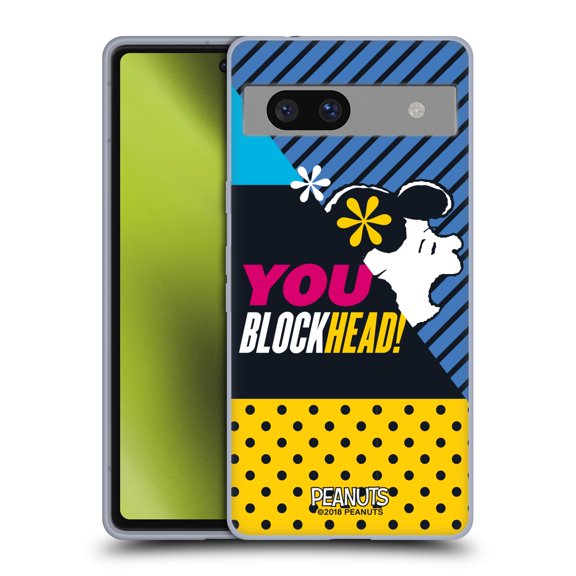 Head Case Designs Officially Licensed Peanuts Halfs And Laughs Lucy van Pelt Soft Gel Case Compatible with Google Pixel 7a