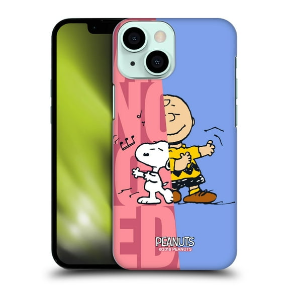 Head Case Designs Officially Licensed Peanuts Halfs And Laughs Snoopy & Charlie Hard Back Case Compatible with Apple iPhone 13 Mini