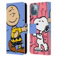 thumbnail image 1 of Head Case Designs Officially Licensed Peanuts Halfs And Laughs Snoopy & Charlie Leather Book Wallet Case Cover Compatible with Apple iPhone 13, 1 of 6
