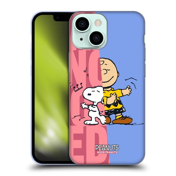 Head Case Designs Officially Licensed Peanuts Halfs And Laughs Snoopy & Charlie Soft Gel Case Compatible with Apple iPhone 13 Mini