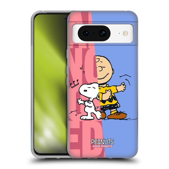 Head Case Designs Officially Licensed Peanuts Halfs And Laughs Snoopy & Charlie Soft Gel Case Compatible with Google Pixel 8