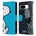 thumbnail image 1 of Head Case Designs Officially Licensed Peanuts Halfs And Laughs Snoopy Geometric Leather Book Wallet Case Cover Compatible with Google Pixel 8, 1 of 6