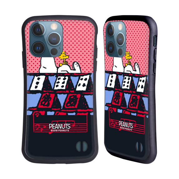 Head Case Designs Officially Licensed Peanuts Halfs And Laughs Snoopy & Woodstock 3 Hybrid Case Compatible with Apple iPhone 13 Pro