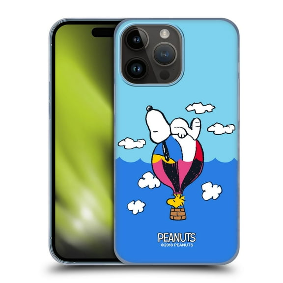 Head Case Designs Officially Licensed Peanuts Halfs And Laughs Snoopy & Woodstock Balloon Hard Back Case Compatible with Apple iPhone 15 Pro Max