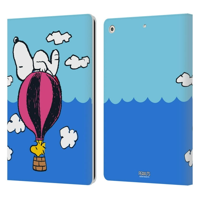 Head Case Designs Officially Licensed Peanuts Halfs And Laughs Snoopy & Woodstock Balloon Leather Book Wallet Case Cover Compatible with Apple iPad 10.2 2019/2020/2021