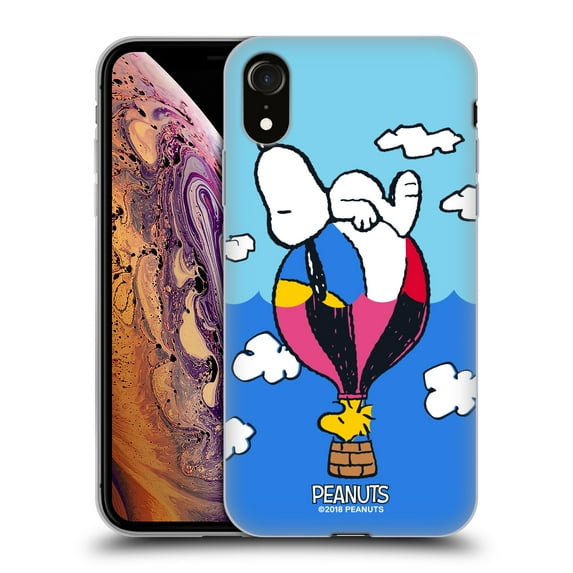 Head Case Designs Officially Licensed Peanuts Halfs And Laughs Snoopy & Woodstock Balloon Soft Gel Case Compatible with Apple iPhone XR