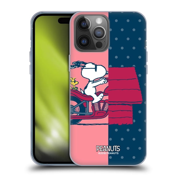 Head Case Designs Officially Licensed Peanuts Halfs And Laughs Snoopy & Woodstock Soft Gel Case Compatible with Apple iPhone 14 Pro Max