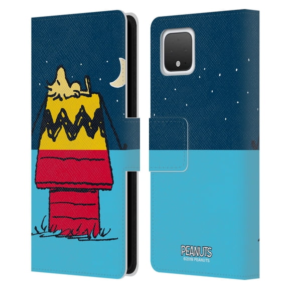 Head Case Designs Officially Licensed Peanuts Halfs And Laughs Woodstock House Leather Book Wallet Case Cover Compatible with Google Pixel 4