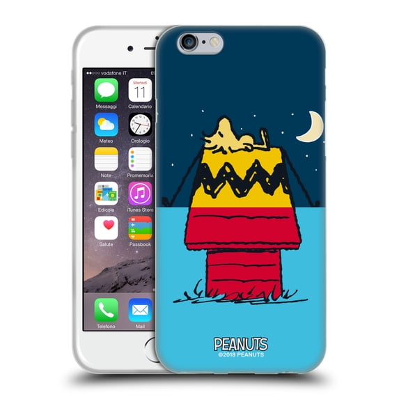 Head Case Designs Officially Licensed Peanuts Halfs And Laughs Woodstock House Soft Gel Case Compatible with Apple iPhone 6 / iPhone 6s