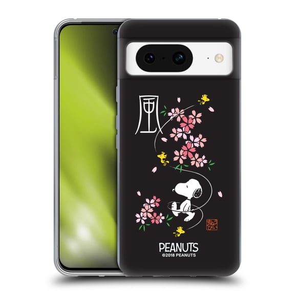 Head Case Designs Officially Licensed Peanuts Oriental Snoopy Cherry Blossoms Soft Gel Case Compatible with Google Pixel 8