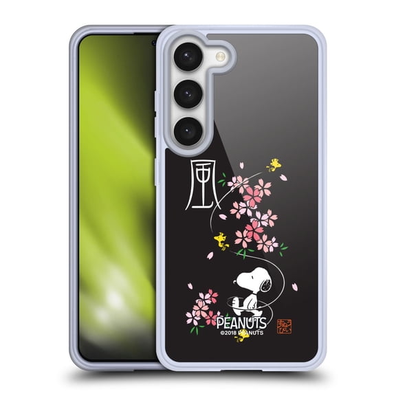 Head Case Designs Peanuts Oriental Snoopy Cherry Blossoms Soft Gel Case for Samsung Galaxy S23 5G