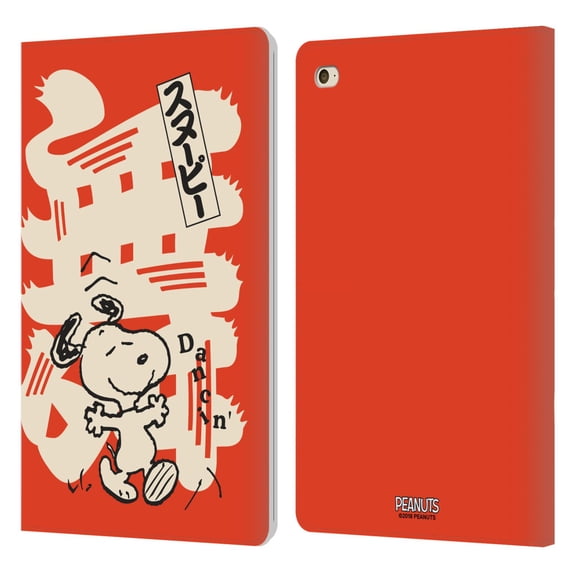 Head Case Designs Officially Licensed Peanuts Oriental Snoopy Dancing Leather Book Wallet Case Cover Compatible with Apple iPad mini 4