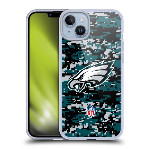 Head Case Designs NFL Philadelphia Eagles Graphics Digital Camouflage Soft Gel Case for Apple iPhone 14 Plus