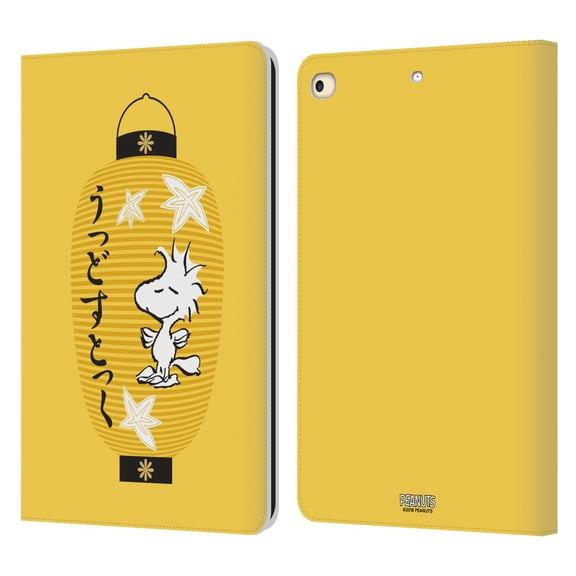 Head Case Designs Officially Licensed Peanuts Oriental Snoopy Lantern 2 Leather Book Wallet Case Cover Compatible with Apple iPad 9.7 2017 / iPad 9.7 2018