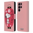 thumbnail image 1 of Head Case Designs Officially Licensed Peanuts Oriental Snoopy Lantern Leather Book Wallet Case Cover Compatible with Samsung Galaxy S22 Ultra 5G, 1 of 6