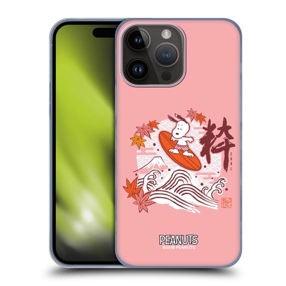 Head Case Designs Officially Licensed Peanuts Oriental Snoopy Surf Hard Back Case Compatible with Apple iPhone 15 Pro Max
