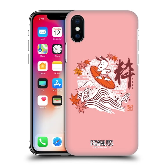 Head Case Designs Officially Licensed Peanuts Oriental Snoopy Surf Hard Back Case Compatible with Apple iPhone X / iPhone XS