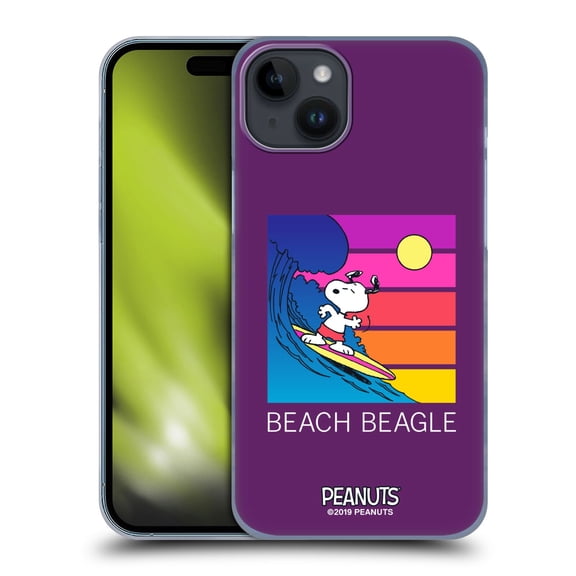 Head Case Designs Officially Licensed Peanuts Snoopy Aloha Disco Beach Beagle Hard Back Case Compatible with Apple iPhone 15 Plus