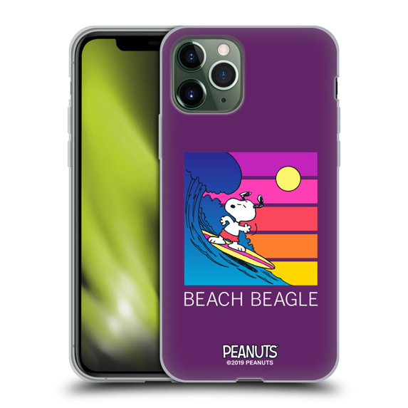 Head Case Designs Officially Licensed Peanuts Snoopy Aloha Disco Beach Beagle Soft Gel Case Compatible with Apple iPhone 11 Pro
