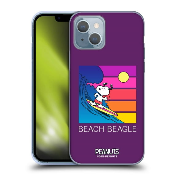 Head Case Designs Officially Licensed Peanuts Snoopy Aloha Disco Beach Beagle Soft Gel Case Compatible with Apple iPhone 14
