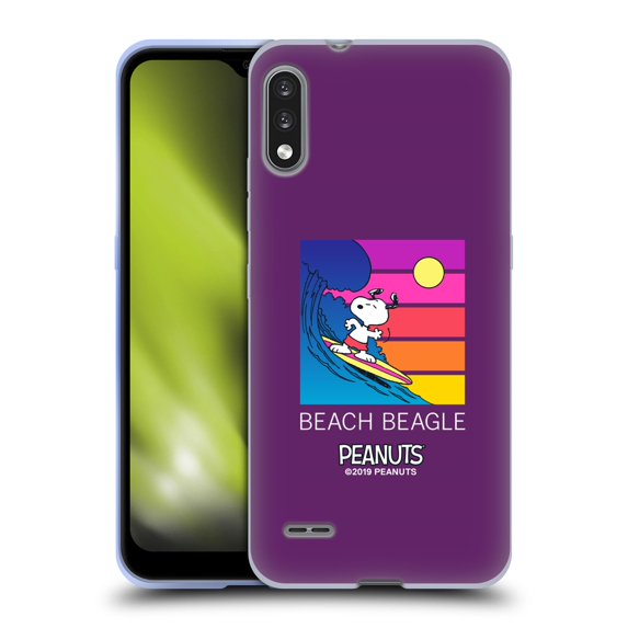Head Case Designs Officially Licensed Peanuts Snoopy Aloha Disco Beach Beagle Soft Gel Case Compatible with LG K22