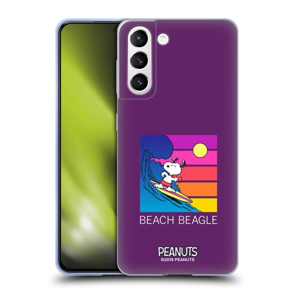 Head Case Designs Officially Licensed Peanuts Snoopy Aloha Disco Beach Beagle Soft Gel Case Compatible with Samsung Galaxy S21 5G