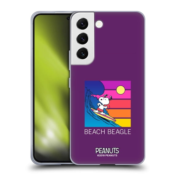 Head Case Designs Officially Licensed Peanuts Snoopy Aloha Disco Beach Beagle Soft Gel Case Compatible with Samsung Galaxy S22 5G