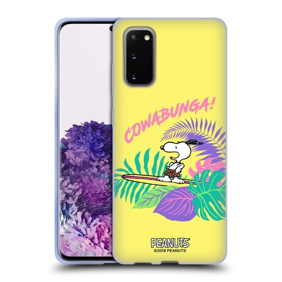 Head Case Designs Officially Licensed Peanuts Snoopy Aloha Disco Cowabunga! Soft Gel Case Compatible with Samsung Galaxy S20 / S20 5G