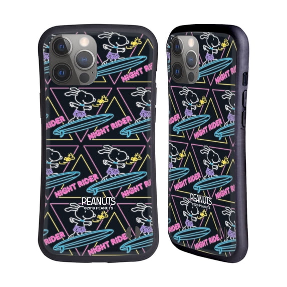Head Case Designs Officially Licensed Peanuts Snoopy Aloha Disco Night Rider Hybrid Case Compatible with Apple iPhone 14 Pro Max