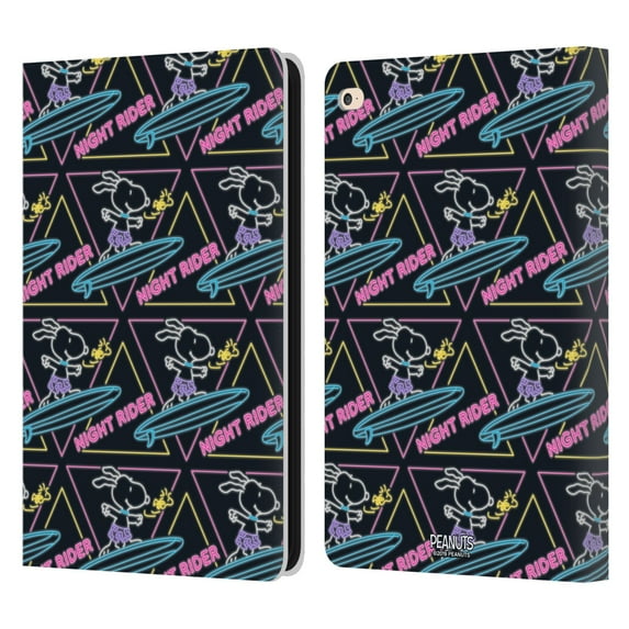 Head Case Designs Officially Licensed Peanuts Snoopy Aloha Disco Night Rider Leather Book Wallet Case Cover Compatible with Apple iPad Air 2 (2014)