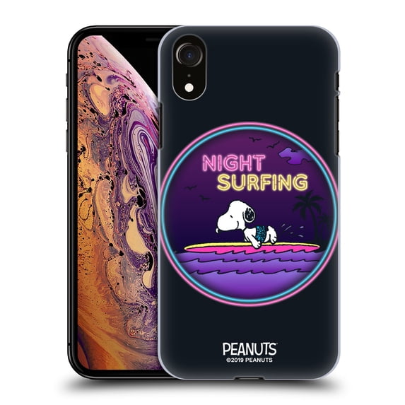 Head Case Designs Officially Licensed Peanuts Snoopy Aloha Disco Night Surfer Hard Back Case Compatible with Apple iPhone XR
