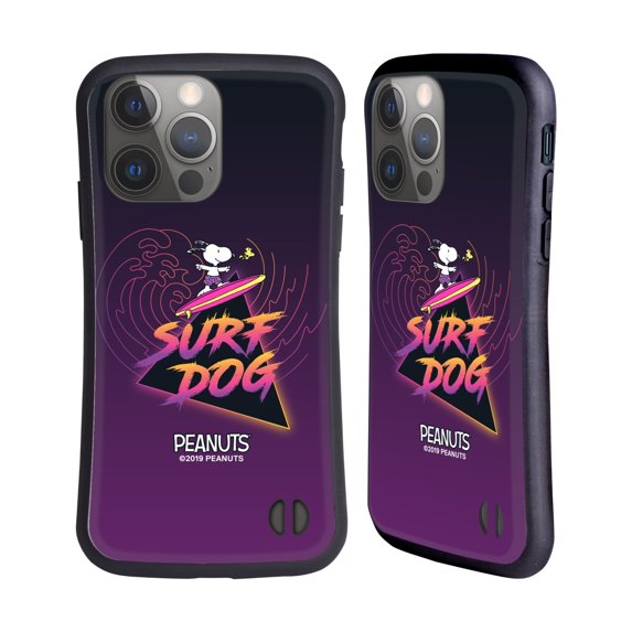 Head Case Designs Officially Licensed Peanuts Snoopy Aloha Disco Surf Dog Hybrid Case Compatible with Apple iPhone 14 Pro