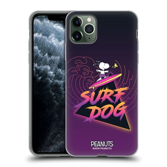 Head Case Designs Officially Licensed Peanuts Snoopy Aloha Disco Surf Dog Soft Gel Case Compatible with Apple iPhone 11 Pro Max