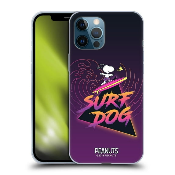 Head Case Designs Officially Licensed Peanuts Snoopy Aloha Disco Surf Dog Soft Gel Case Compatible with Apple iPhone 12 Pro Max