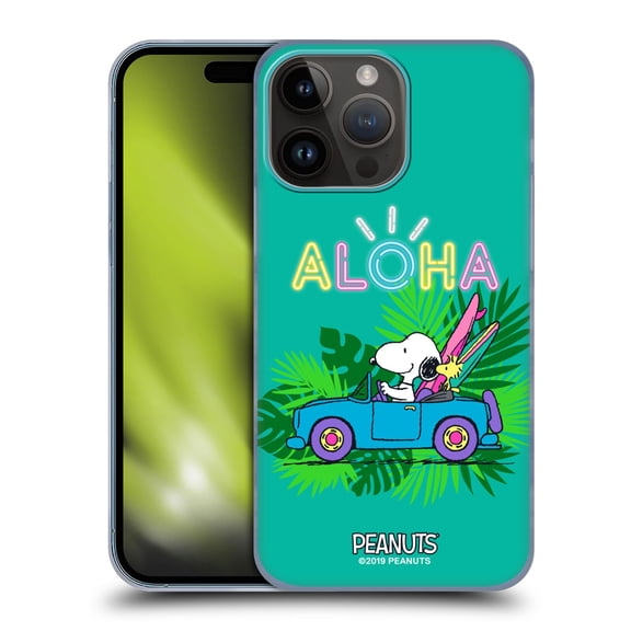 Head Case Designs Officially Licensed Peanuts Snoopy Aloha Disco Tropical Surf Hard Back Case Compatible with Apple iPhone 15 Pro Max